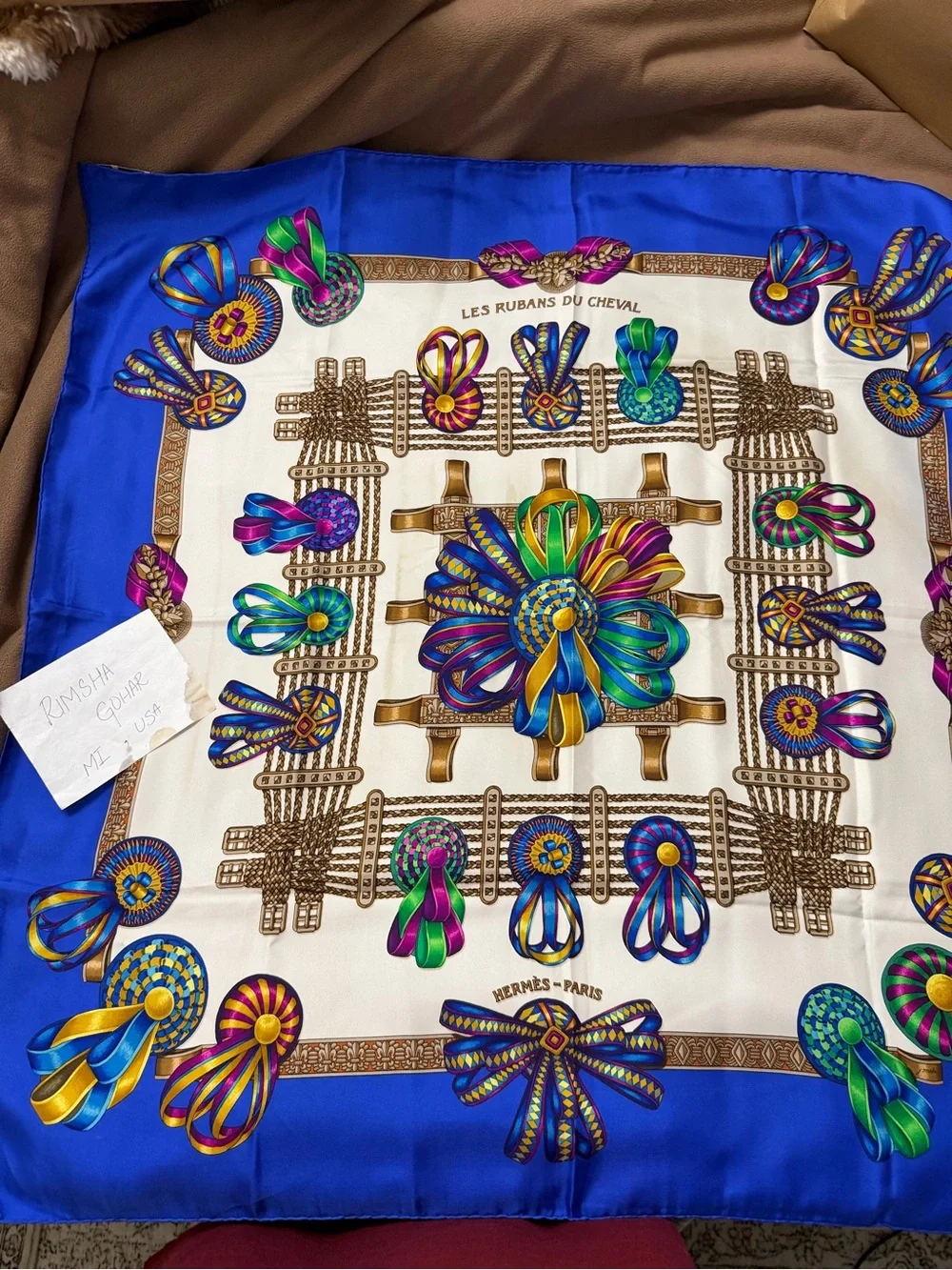 Hermes silk scarf